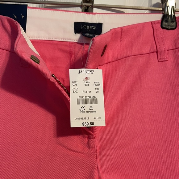 NWT J CREW 3.5 inch pink shorts in size 00 - Picture 2 of 5